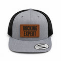 Docking Expert gray and black trucker hat