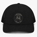 I Am Always Inside You black trucker hat with oval engraved patch