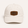 Snack Dealer dad hat with engraved leather patch