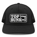 TOP BUNK black trucker hat – featured front image
