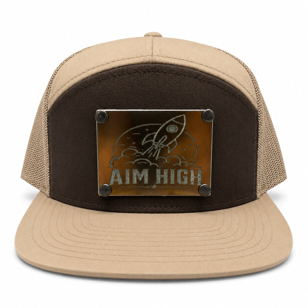 Aim High premium raised acrylic hat front view
