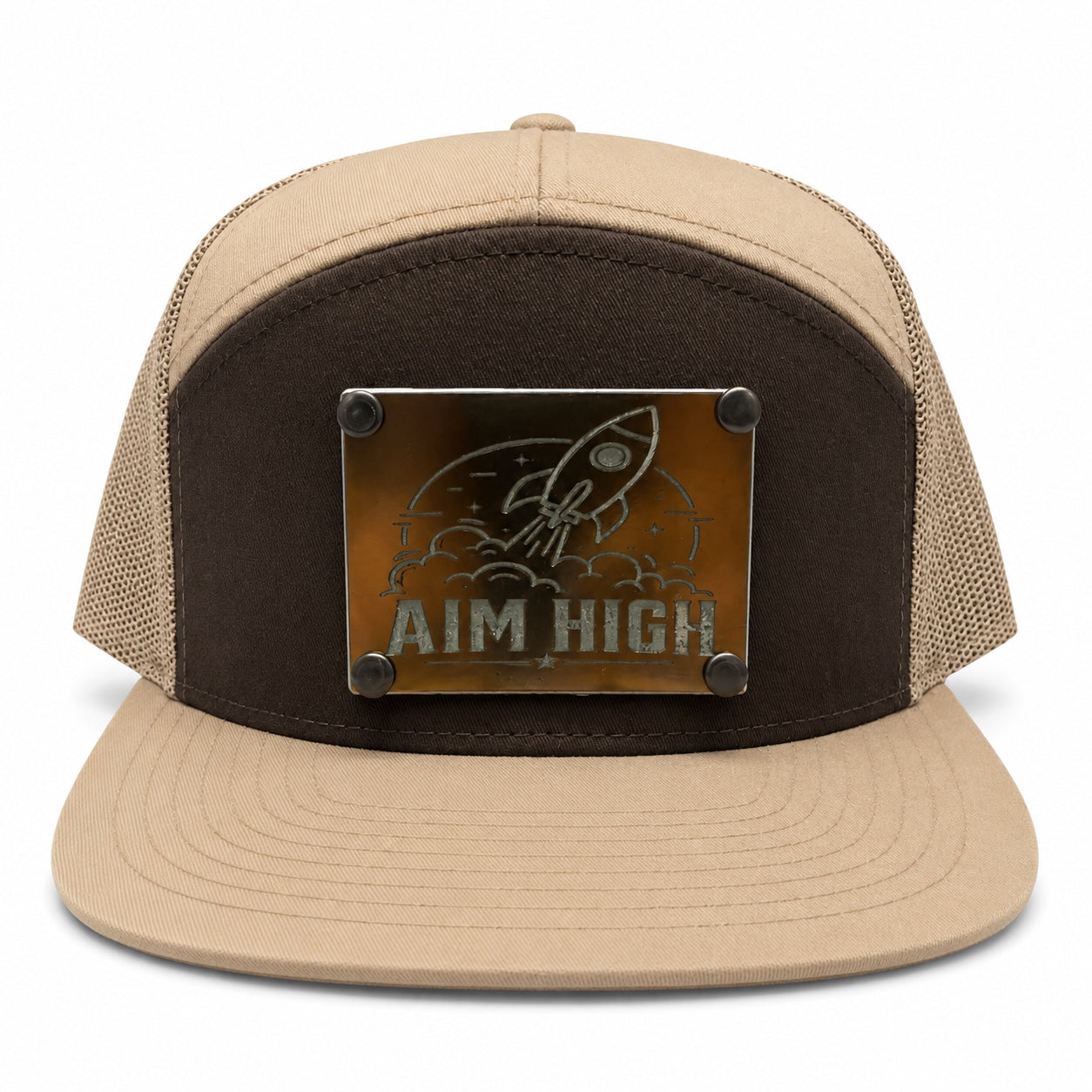 Aim High premium raised acrylic hat front view