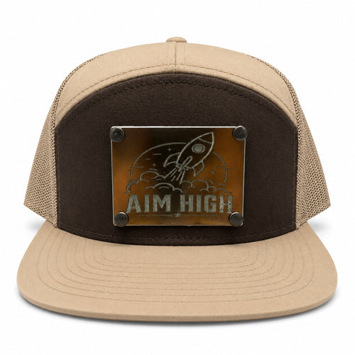 Aim High premium raised acrylic hat front view