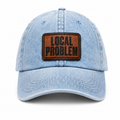 Local Problem light blue denim dad hat