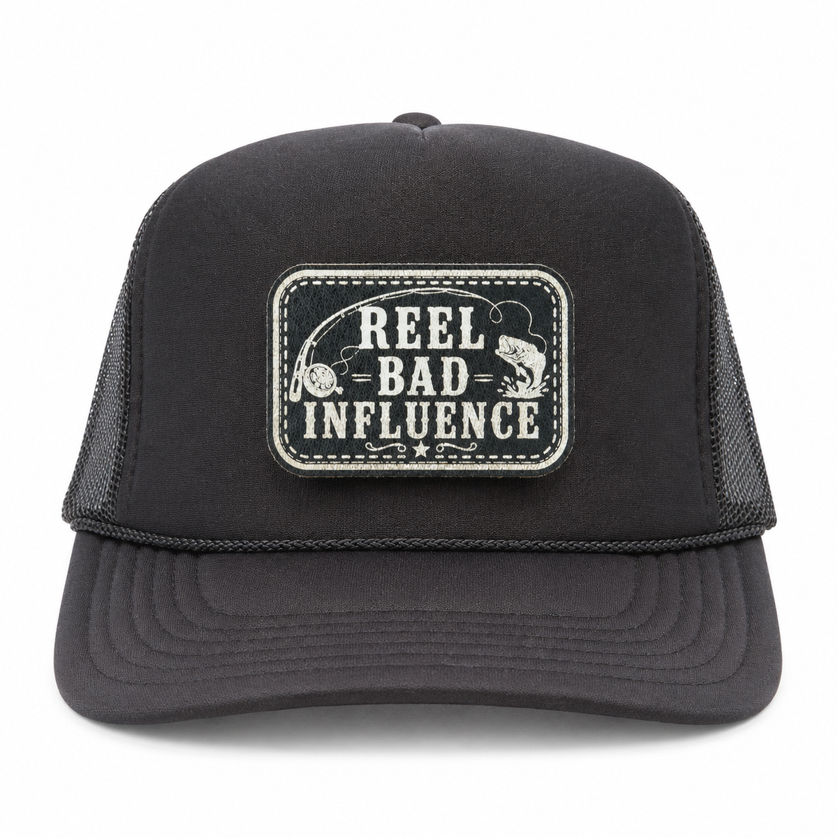 Reel Bad Influence black foam-front trucker hat