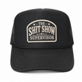 The Shit Show Supervisor black foam-front trucker hat