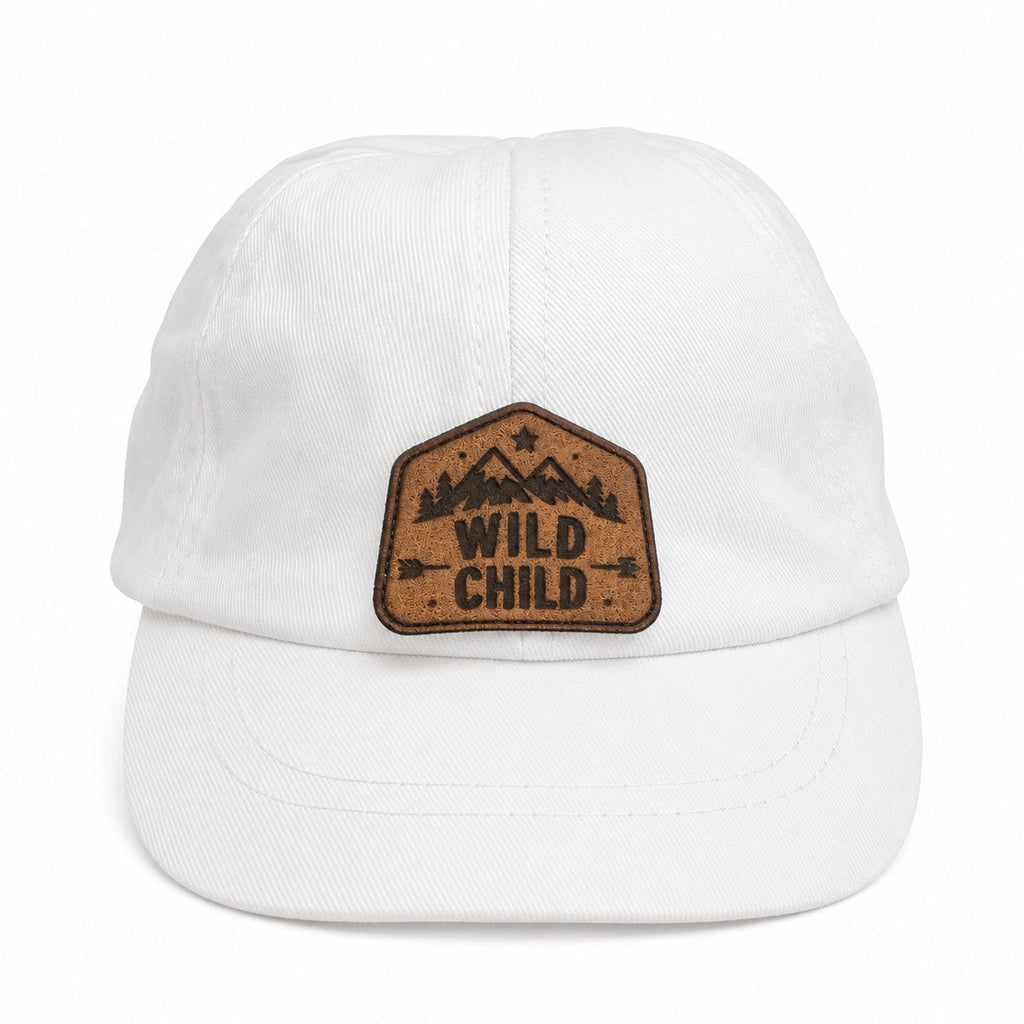 Wild Child white baby hat